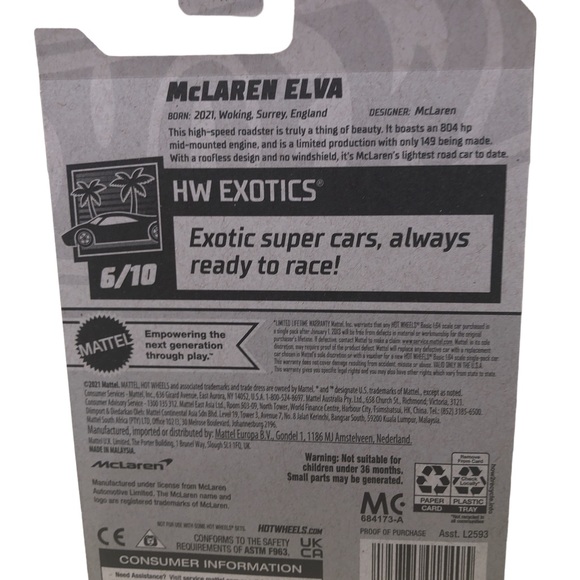 β
π 4/$20πβ
HW Exotics McLaren Elva 6/10 - Picture 2 of 2